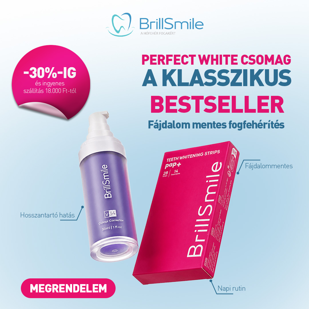 Perfect White csomag: PAP+ Whitening csíkok és V34 Color Corrector szérum