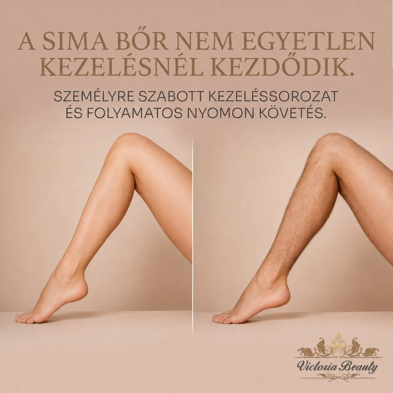 Teljes láb lézeres szőrtelenítése a Victoria Beauty szalonban